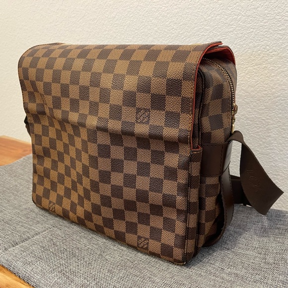 11. Louis Vuitton Brown Naviglio Damier Canvas Crossbody Bag - Picture 7 of 15